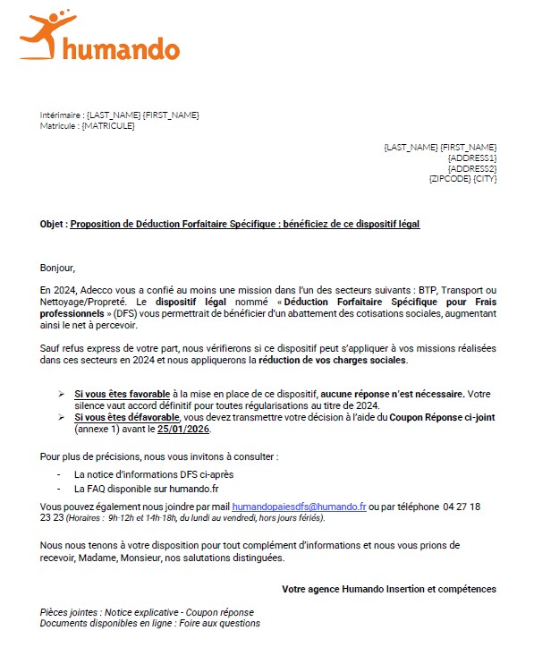 Aperçu du document : Courrier type simplifié
